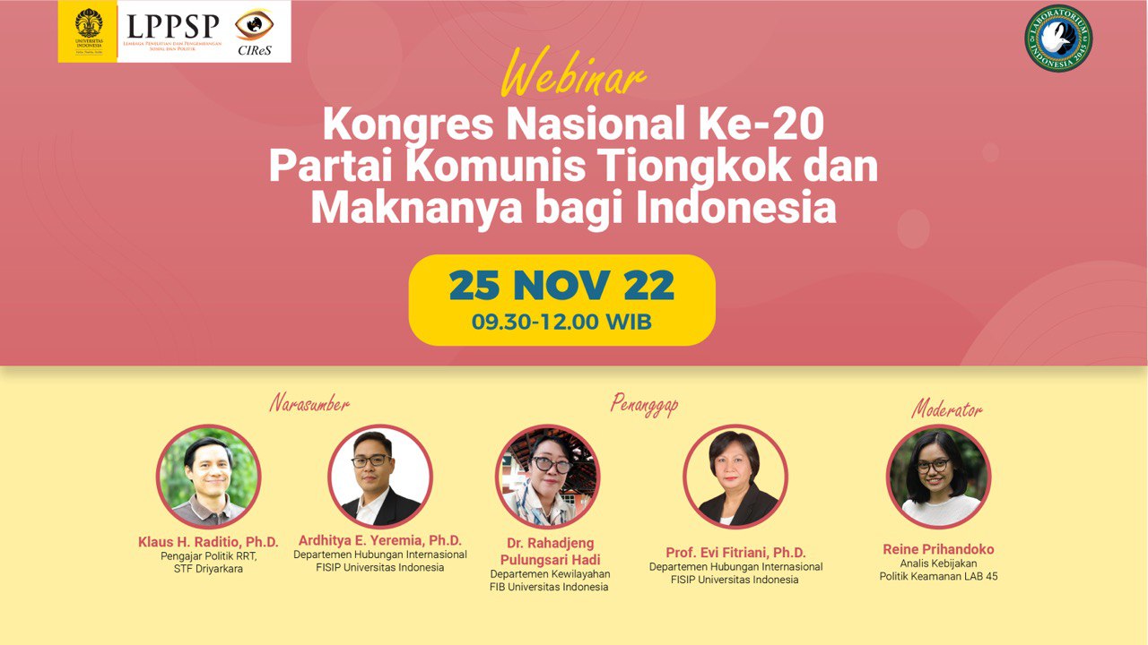 Kongres Nasional ke-20 Partai Komunis Tiongkok dan Maknanya bagi Indonesia