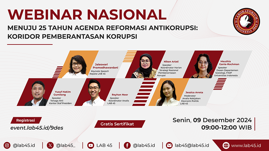 Menuju 25 Tahun Agenda Reformasi Antikorupsi: Koridor Pemberantasan Korupsi